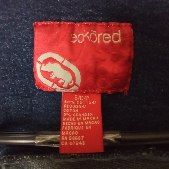 Women's Vintage eckored Y2K Button Up Denim Jean Jacket Retro Fitted Style - Picture 15 of 16